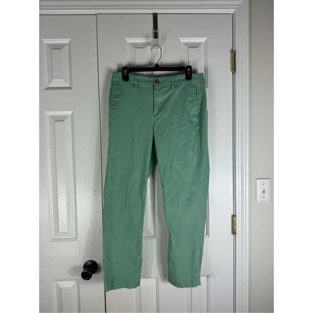 J Crew Womens Green High Rise Girlfriend Chino Pants Size 6